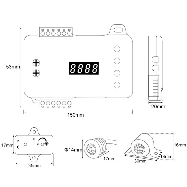DC12-24V Color Chasing Motion Activated Stair Light Sensor LED Controller DC12-24V Color Chasing Motion Activated Stair Light Sensor LED Controller
